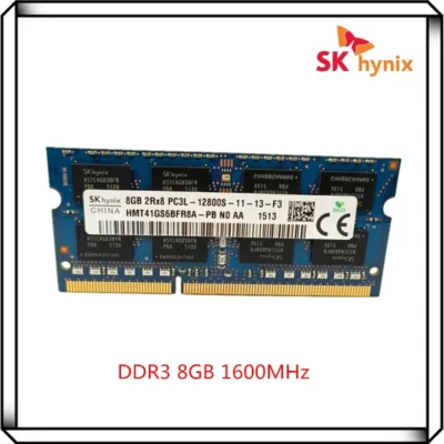 Memória RAM SK Hynix DDR3 8GB 2Rx8 12800S PC3L 1600MHz SO-DIMM para Notebook