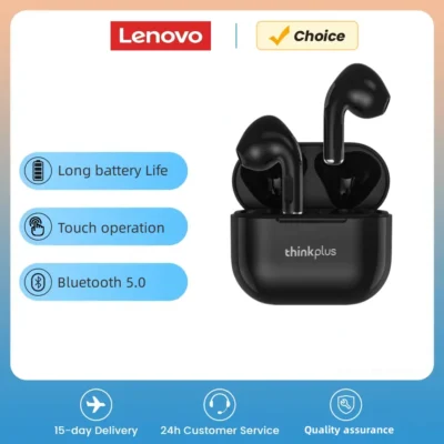 Lenovo-LP40 Auscultadores Sem Fio, TWS Fones De Ouvido Bluetooth, Touch Control, Sport Headset, Fones De Ouvido Estéreo Para Telefone, Android, Original