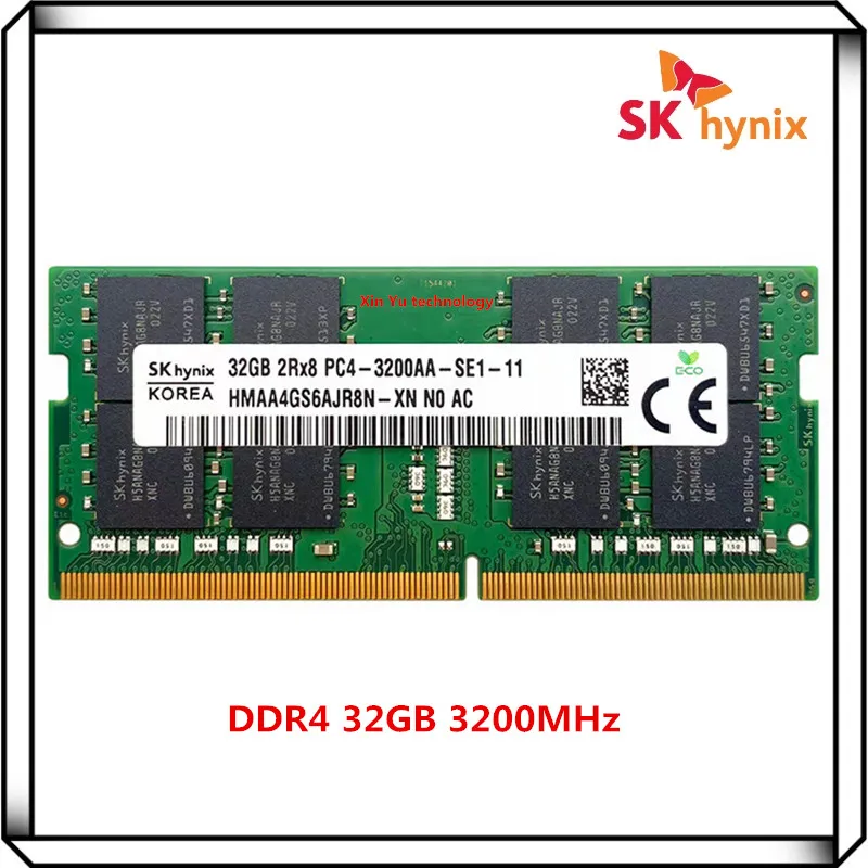 SK Hynix DDR4 32GB 2Rx8 3200AA PC4 3200MHz Original SO-DIMM RAM Notebook memória para laptop 32G