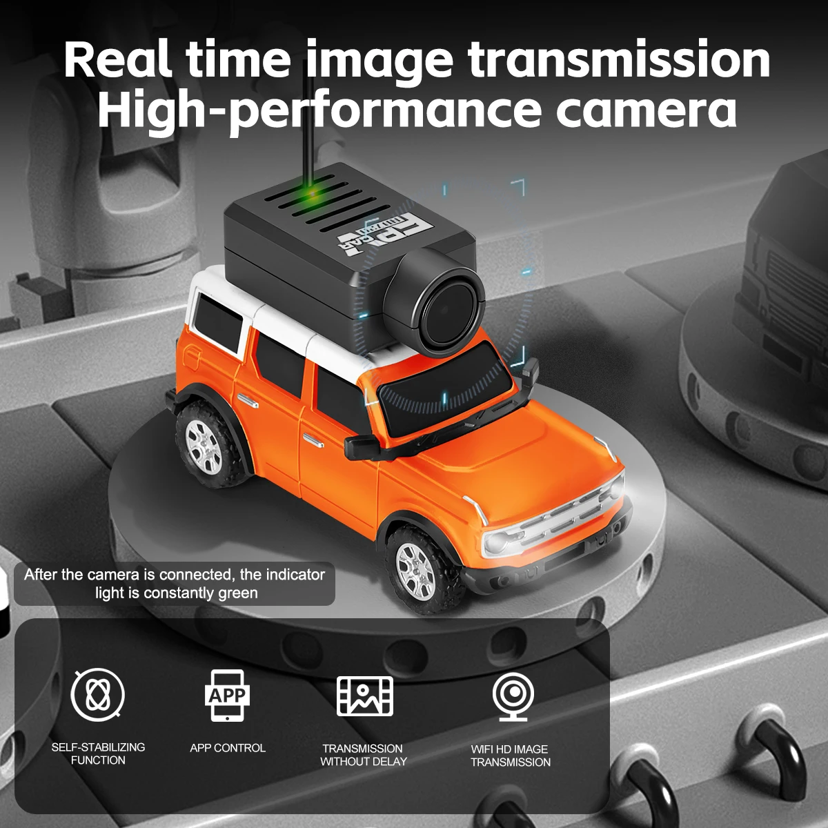Wltoys 6405 1/64 mini carro rc de tamanho completo com câmera fpv hd 2.4g com giroscópio carros de controle remoto presentes para brinquedos de mesa - Image 2