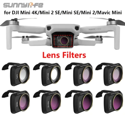 Sunnylife ND Filtro de Lente para DJI Mavic Mini 4K/2/SE Lentes de Vidro Óptico Conjunto de Filtro ND4 ND8 ND16 ND32 MCUV Gimbal Drone Peças