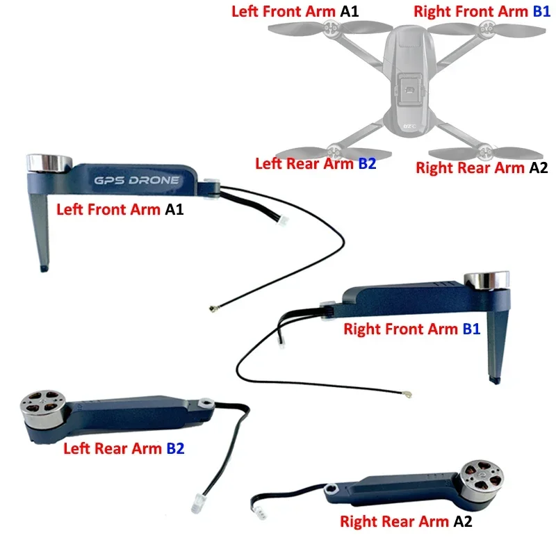 Lyrc l200 pro max rc quadcopter peças de reposição drone corpo braço hélice gps wifi placa principal motor evitar obstáculos esc - Image 3