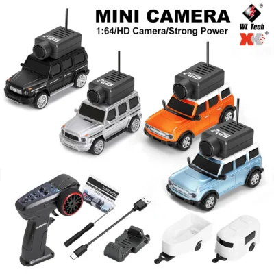 Wltoys 1/64 mini carro rc com câmera 720p fpv wifi app controle 2.4g reomte contorl veículo de corrida brinquedo para crianças 6405 6406