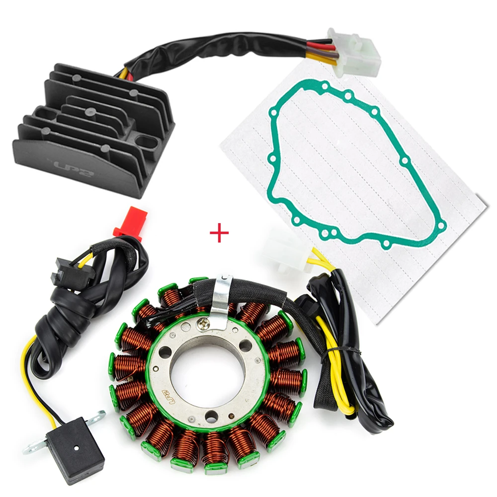 Bobina de estator + regulador retificador com junta para Kawasaki KLE400 KLE500 Vulcan 454 500 ER5 EX4 GPZ400S GPZ500S EN400 Twin