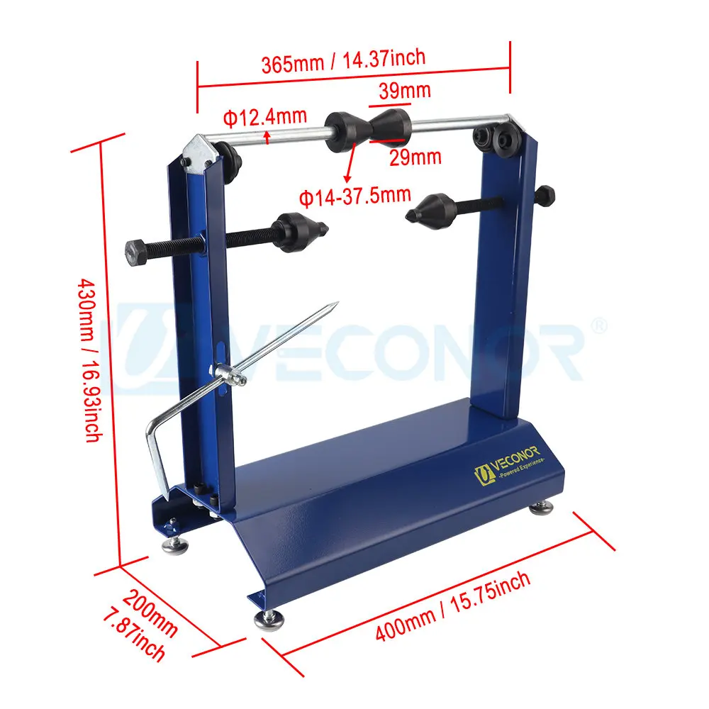 Suporte balanceador de roda de bicicleta para motocicleta, com aro de braço truing, balanceamento de pneus, suporte estático, máquina manual de balanceamento de pneus - Image 5