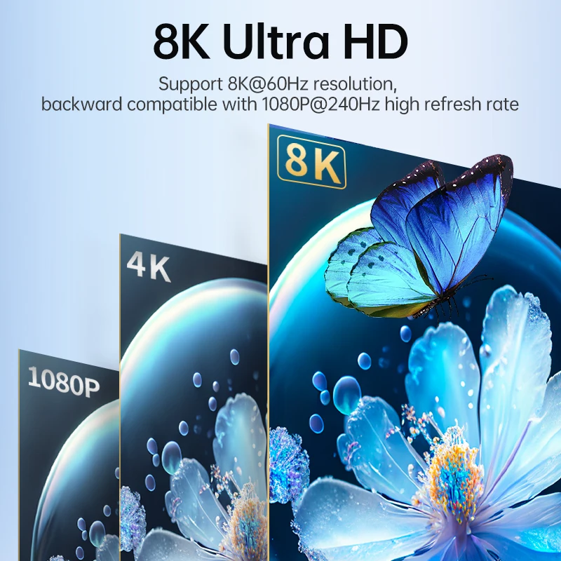 8k displayport switcher 3 em 1 saída bidirecional dp 1.4 divisor 8k @ 60hz 4k @ 144hz 48gbps display porta conversor adaptador hub - Image 2