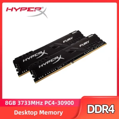 Memória HyperX FURY DDR4 8GB 16GB 3733MHz DIMM XMP Memória RAM 288 pinos 1.35V para Desktop