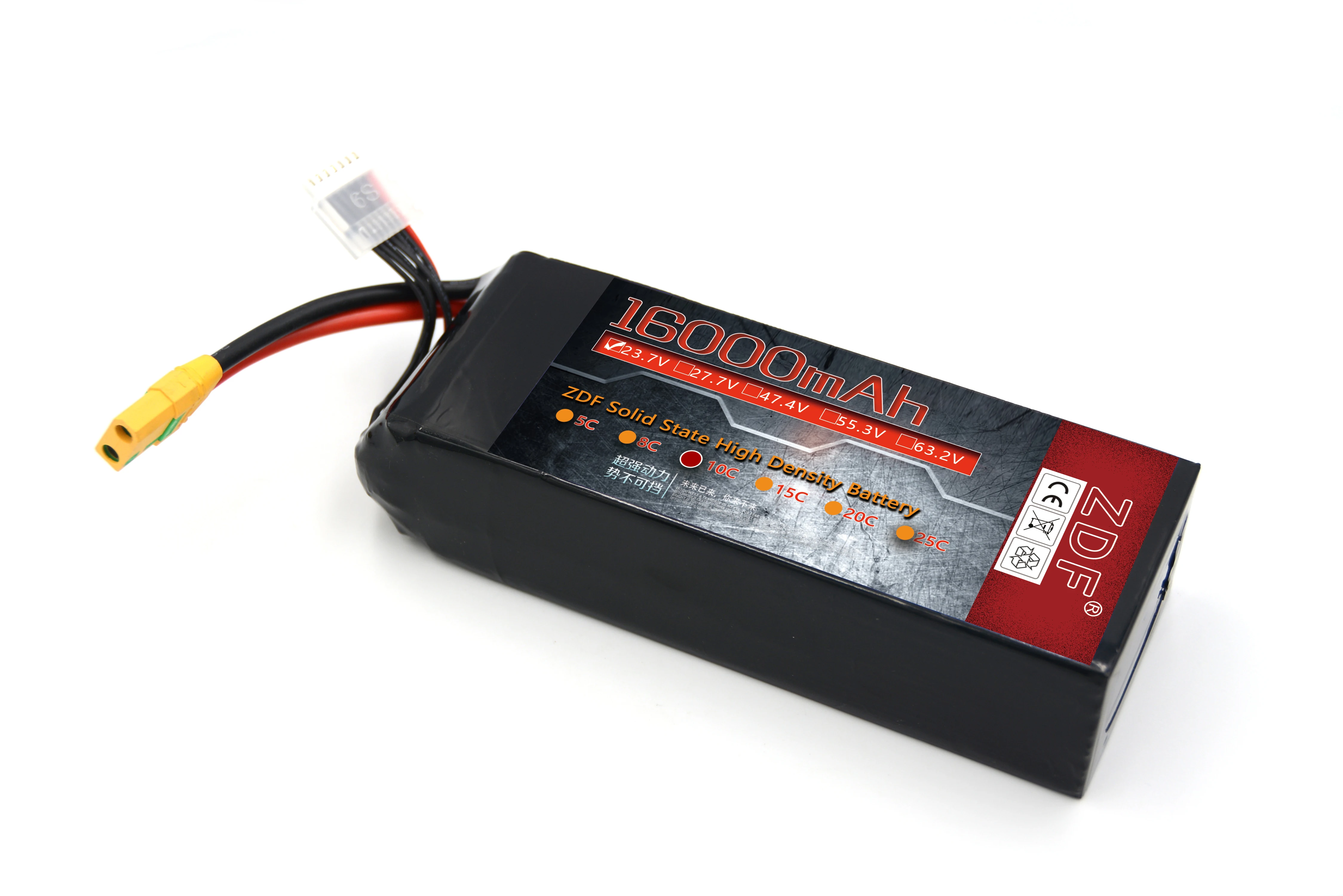 Zdf 16000mah 6s 7S 8S 12S 14S 18S 24S bateria de lítio drone de estado sólido de alta taxa drones agrícolas baterias industriais - Image 4
