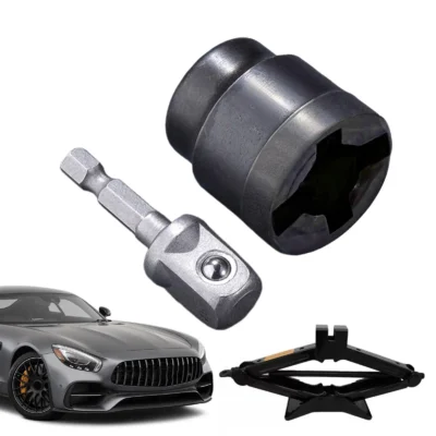 Universal tesoura carro jack adaptador rv estabilizador jack broca adaptador carro desmontar ferramenta de aço bola conjunta haste chave impacto ferramenta
