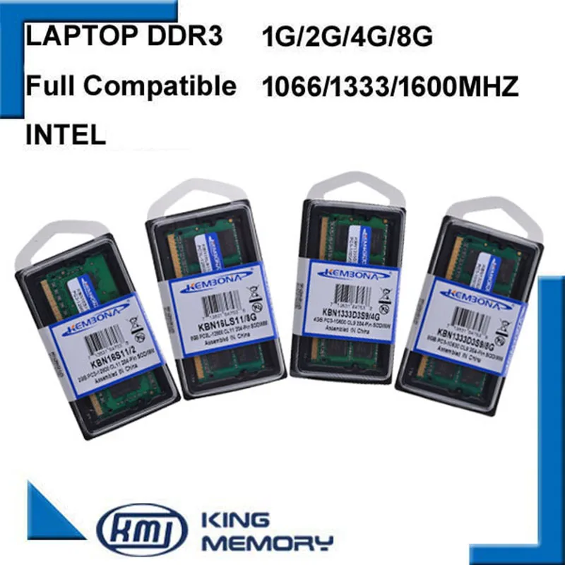 Kibona sodimm memória ram laptop ddr3 2gb 4gb 8gb ddr3 pc3 8500 1066mhz ddr3 pc3 10600 1333mhz ddr3 pc3 12800 1600mhz 204pin - Image 2