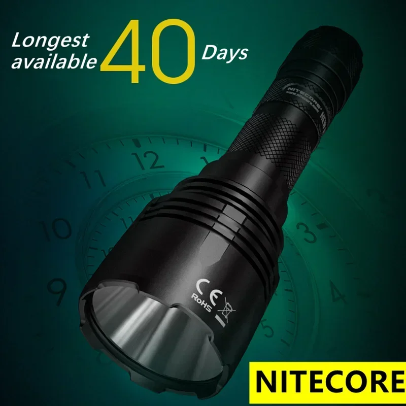 Nitecore nova lanterna p30 cree XP-L hi v3 led 1000 lúmen 8 modo de trabalho tocha feixe de luz de resgate ao ar livre distane 618m holofote - Image 4
