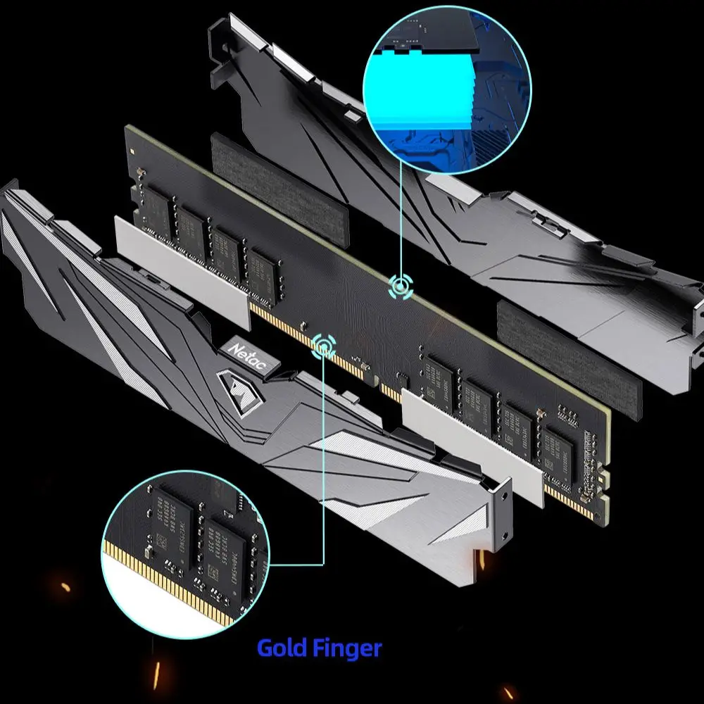 Netac memória ram ddr4 3600mhz 3200mhz 2666mhz 8gb 16gb ddr5 4800mhz espalhador de calor canal duplo 288pin udimm memória de desktop - Image 3