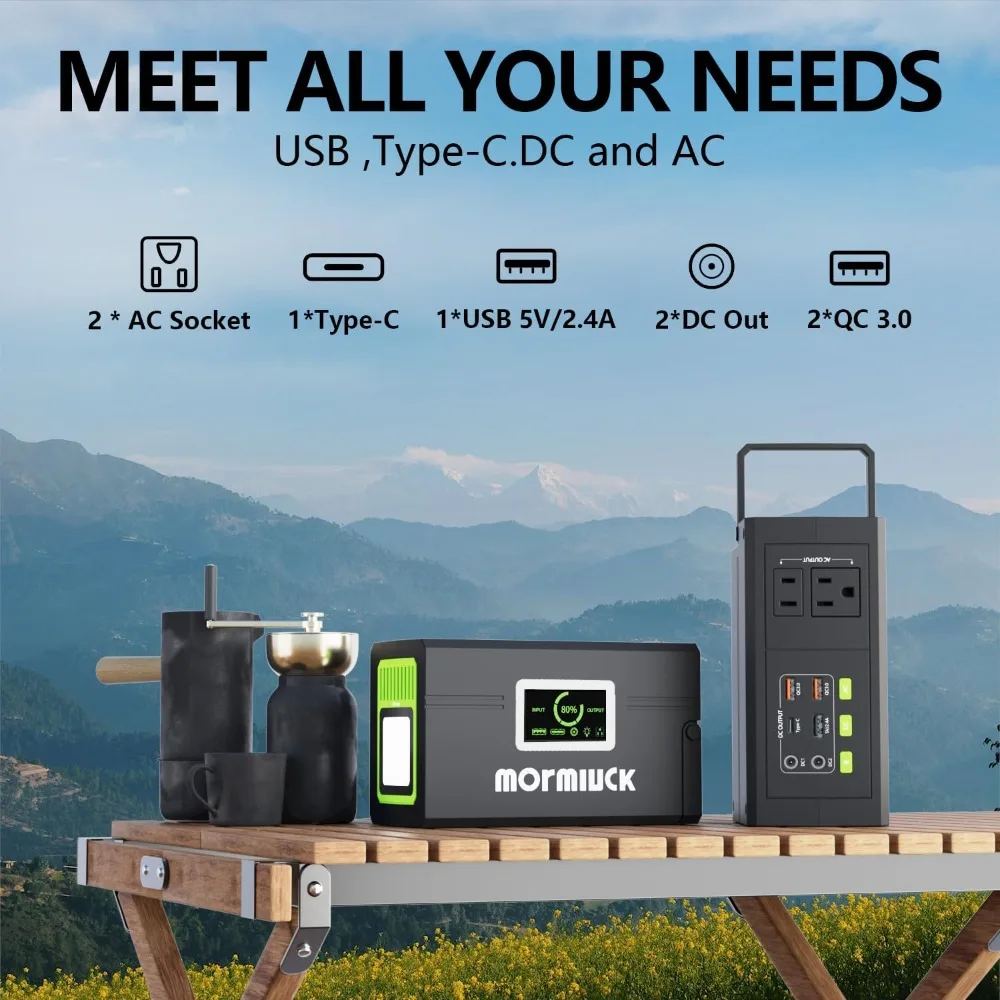 Estação de Energia Portátil 127W Gerador Solar 88.8Wh com Tomada AC USB-C QC3.0 para Camping e Emergências - Image 3