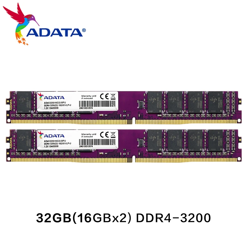 Memória Original ADATA VLP DDR4 3200MHZ Módulo RAM de 288 Pinos 8GB 16GB de Baixo Consumo para Computador Desktop - Image 4