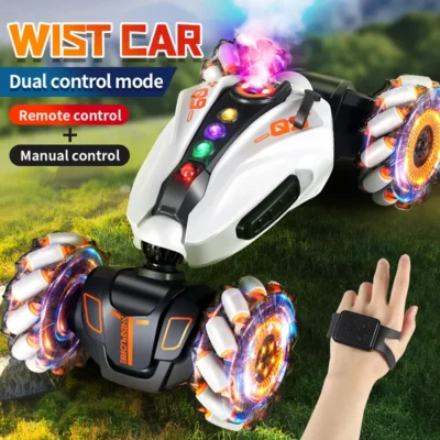 4wd 1:16 rc carro 2.4g carro de deriva de controle remoto com luz led gesto indução deformação torção escalada veículo brinquedo presentes
