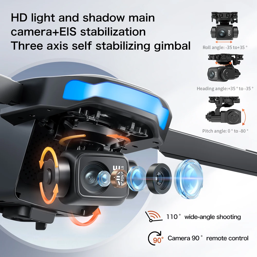 S-X1 MAX 4K Drone Profissional Com Câmera HD 3 Eixos Gimbal GPS Dron Brushless 5G WIFI Tela Controle Remoto RC Quadcopter Brinquedos - Image 3