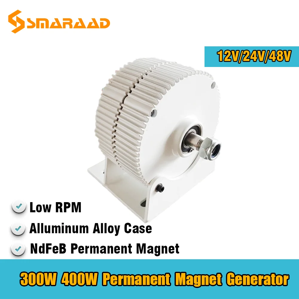 Gerador de 300w, 400w, 500w e 600w, 12v, 24v e 48v, 3 fases, ímã permanente, alternadores ac para motor eólico, turbina de água, diesel - Image 2