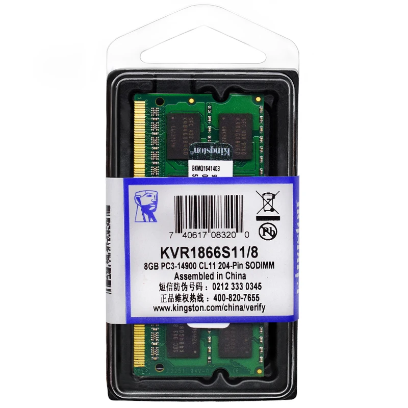 Kingston 2pcs Laptop Ram DDR3L DDR3 8GB 4GB 1066 1333 1600 1866Mhz SODIMM PC3-8500 10600 12800 Notebook Ram DDR3 Dual Channel - Image 6