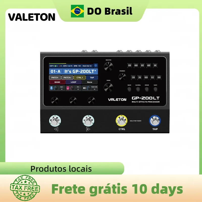 VALETON GP-200LT: Novo Amplificador de Guitarra e Baixo com Modelagem de Caixas IR, Simulação, Multi-Efeitos, Loop de FX, MIDI I/O e Áudio USB Estéreo OTG