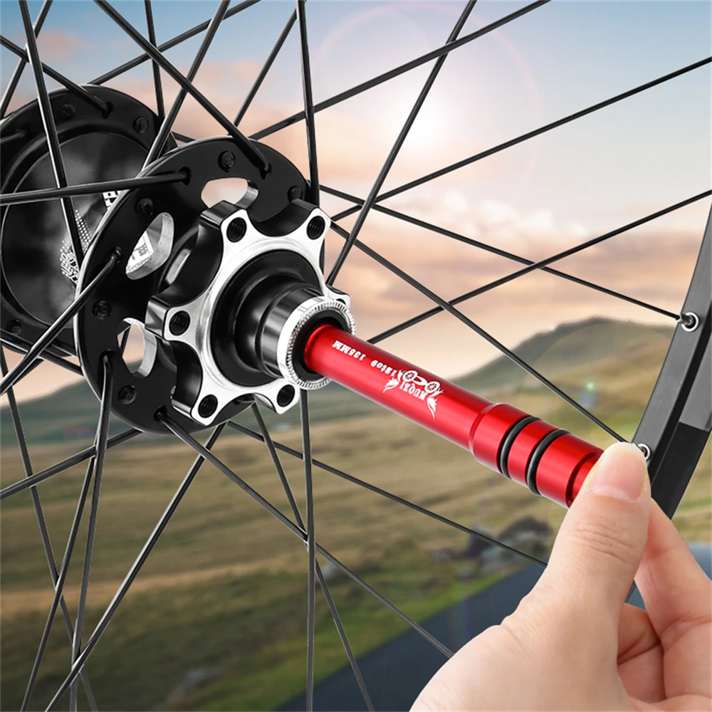 Muqzi através do eixo adaptador 12 a 9mm 110 135 142 148mm 15 a 9 100mm através do eixo para liberação rápida para mtb bicicleta de estrada roda traseira dianteira - Image 4