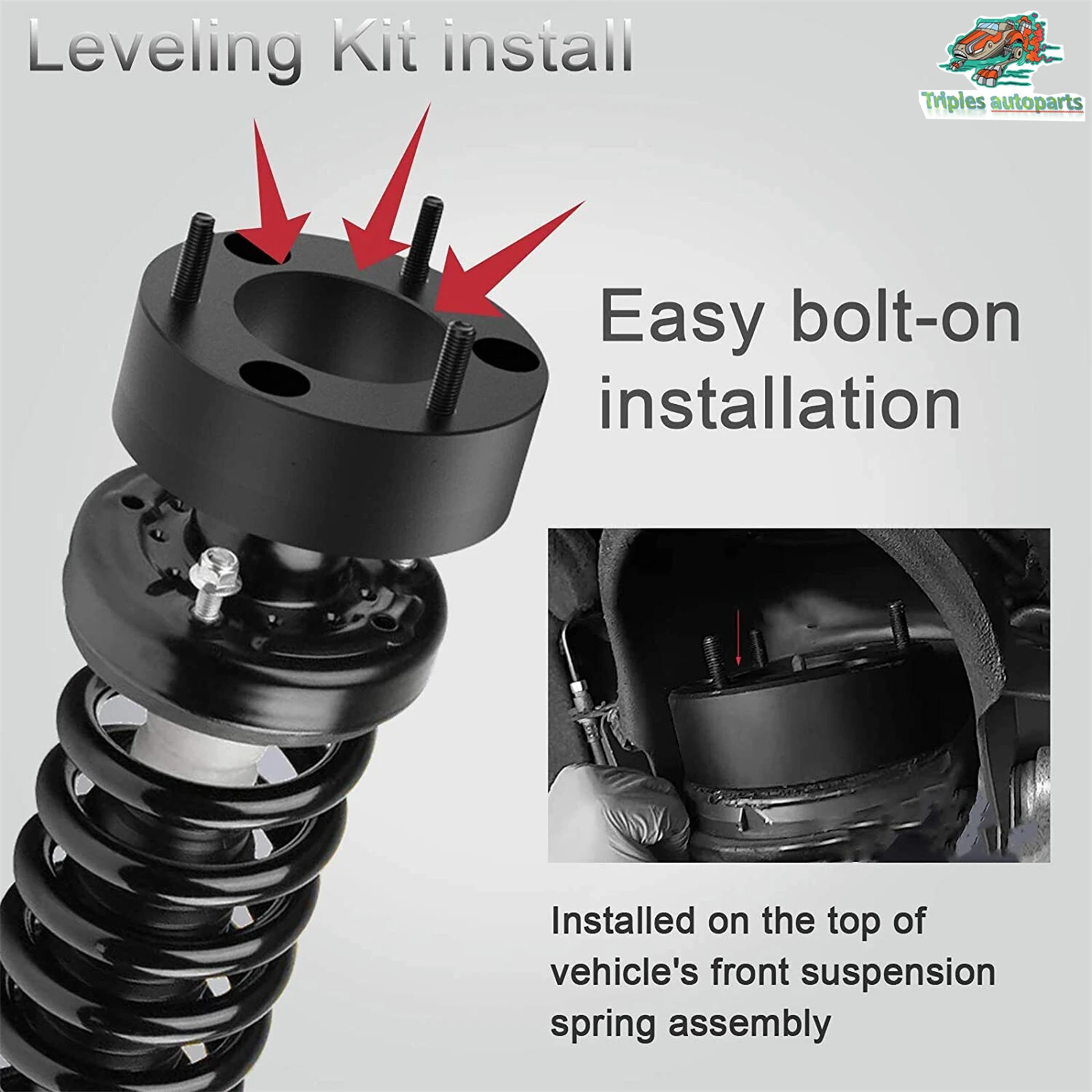 Acessórios de suspensão de desempenho 32mm para toyota hilux gun125 xz bobina dianteira strut espaçador de choque kit de elevação de nivelamento 25mm - Image 4