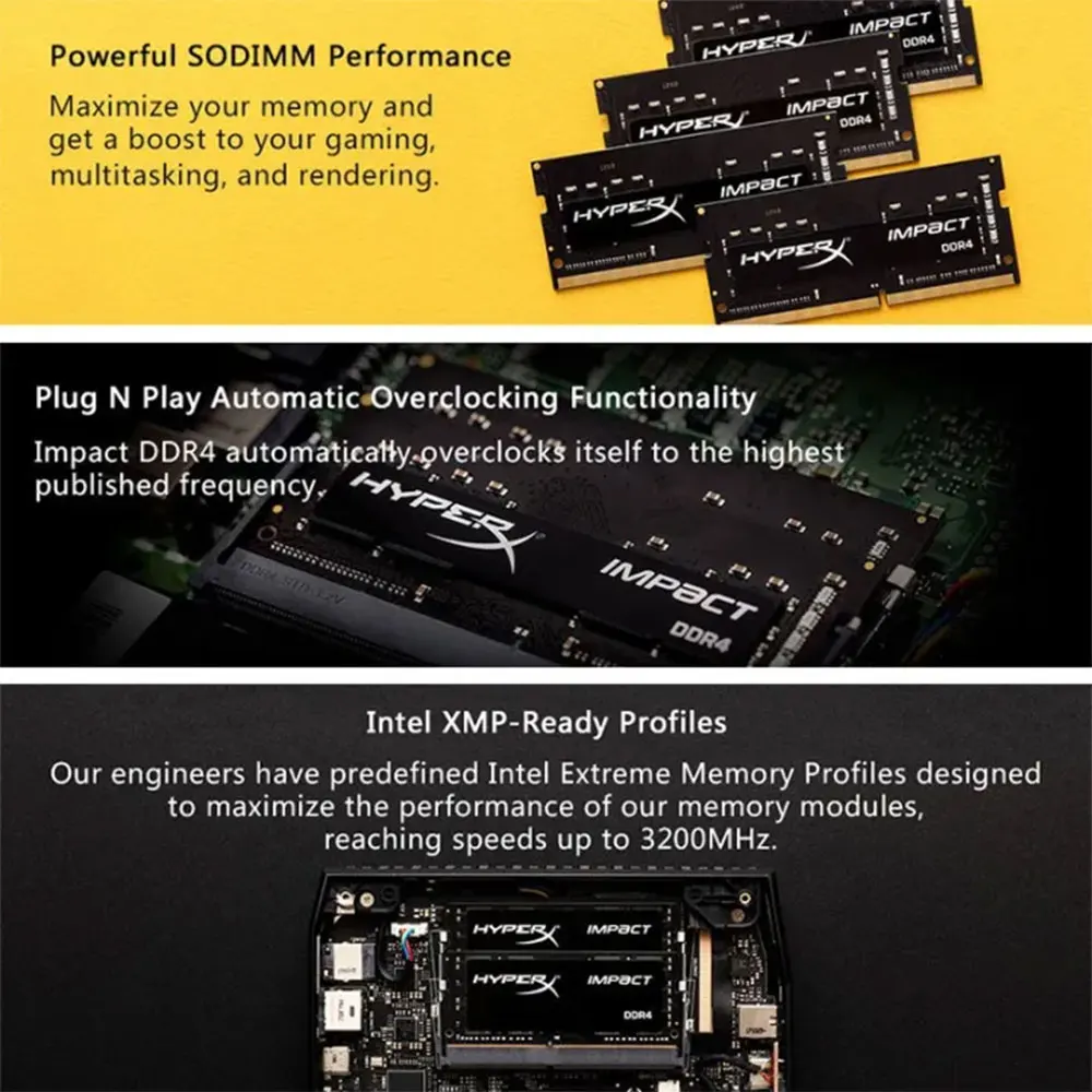 Memória para Laptop HyperX DDR4 DDR3 DDR3L RAM 16GB 4GB 32GB 8GB 3200MHz 2400 2133 2666MHz 1600 1866 1333MHz PC3-12800 SODIMM NB RAMs - Image 3