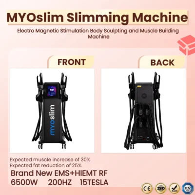 Myoslim estimulador muscular eletromagnético, escultura corporal profissional, 6500w, perda de peso e máquina de construção muscular
