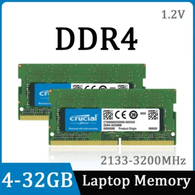 Memória DDR4 4GB 32GB 16GB 8GB 2133MHz 3200MHz 2400MHz 2666MHz RAM SODIMM para Laptop, Memória para Intel & AMD 1.2V 260PIN