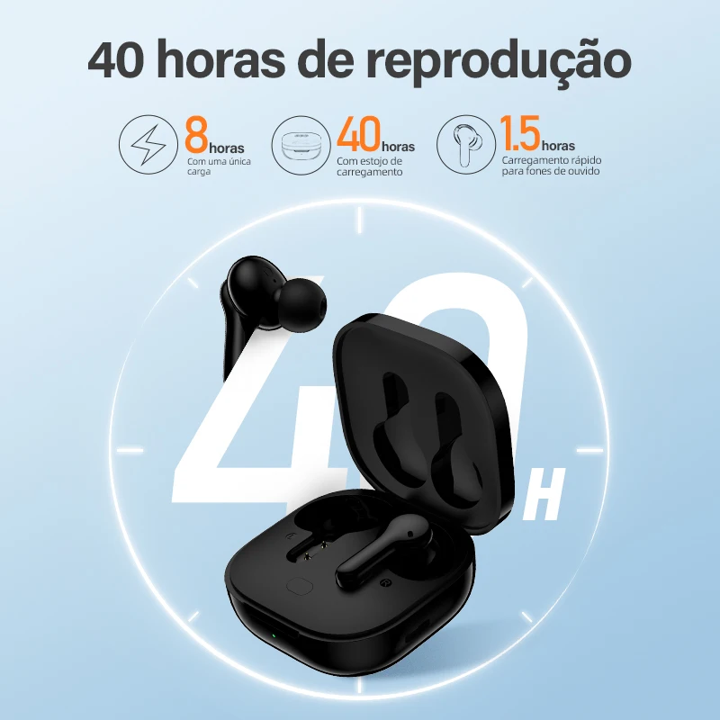 QCY-T13 Auscultadores Sem Fio, Bluetooth 5.1 Fones De Ouvido, TWS Drivers, 40h Longo Playtime, Carregamento Rápido, 4 Mic, ENC HD Chamada Earbuds, 7,2 milímetros - Image 3
