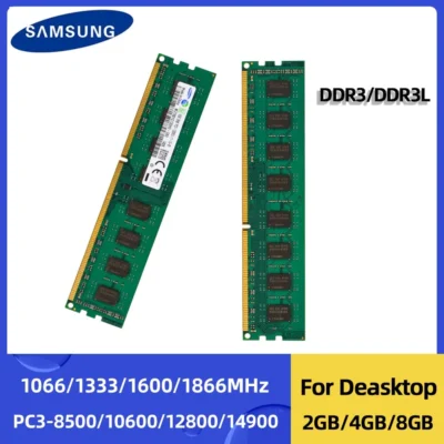 SAMSUNG Desktop RAM DDR3 DDR3L 8GB 4GB 2GB 1866MHz 1600MHz 1333MHz 1066MHz DIMM RAM PC3-14900 12800 1.35V 1.5V Dual Channel