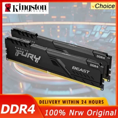 Kingston FURY Beast DDR4 Módulo de Memória 8GB 16GB 32GB 3200MHz 3600MHz XMP2.0 Desktop AMD Intel CPU Placa-mãe Memória RAMs 288PIN