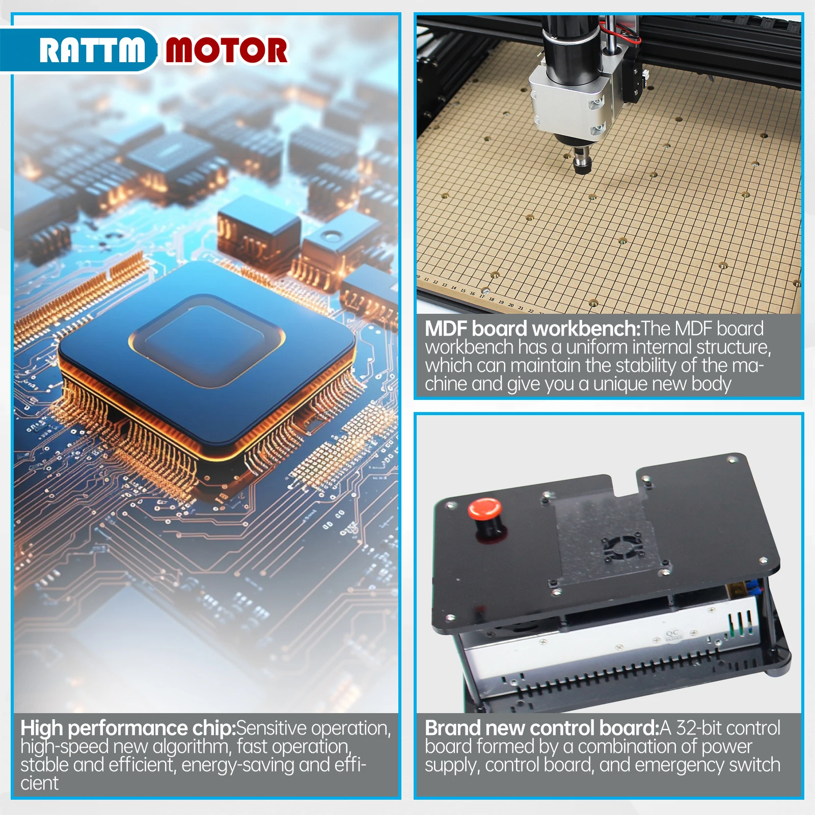 【EU/US/BR SHIP】CNC 4540 Plus 500W Máquina de corte de eixo MDF Mesa de trabalho Máquina de gravação de fresagem de metal 20W 40w Módulo laser - Image 4
