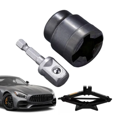 Adaptador Universal para Macaco Tesoura Automotivo, Adaptador de Furadeira para Macaco Estabilizador de RV, Ferramenta de Desmontagem Automotiva, Haste de Junta Esférica de Aço, Ferramenta para Chave de Impacto