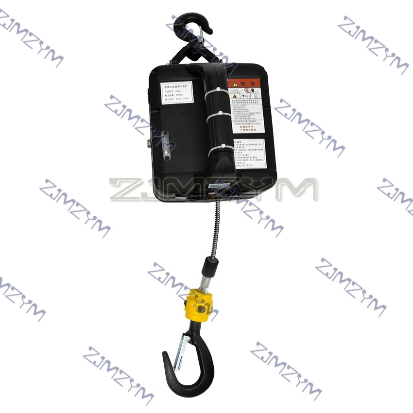 Carregar 500kg talha elétrica portátil guincho de mão bloco de tração cabo de aço elétrico talha de elevação corda de reboque - Image 4