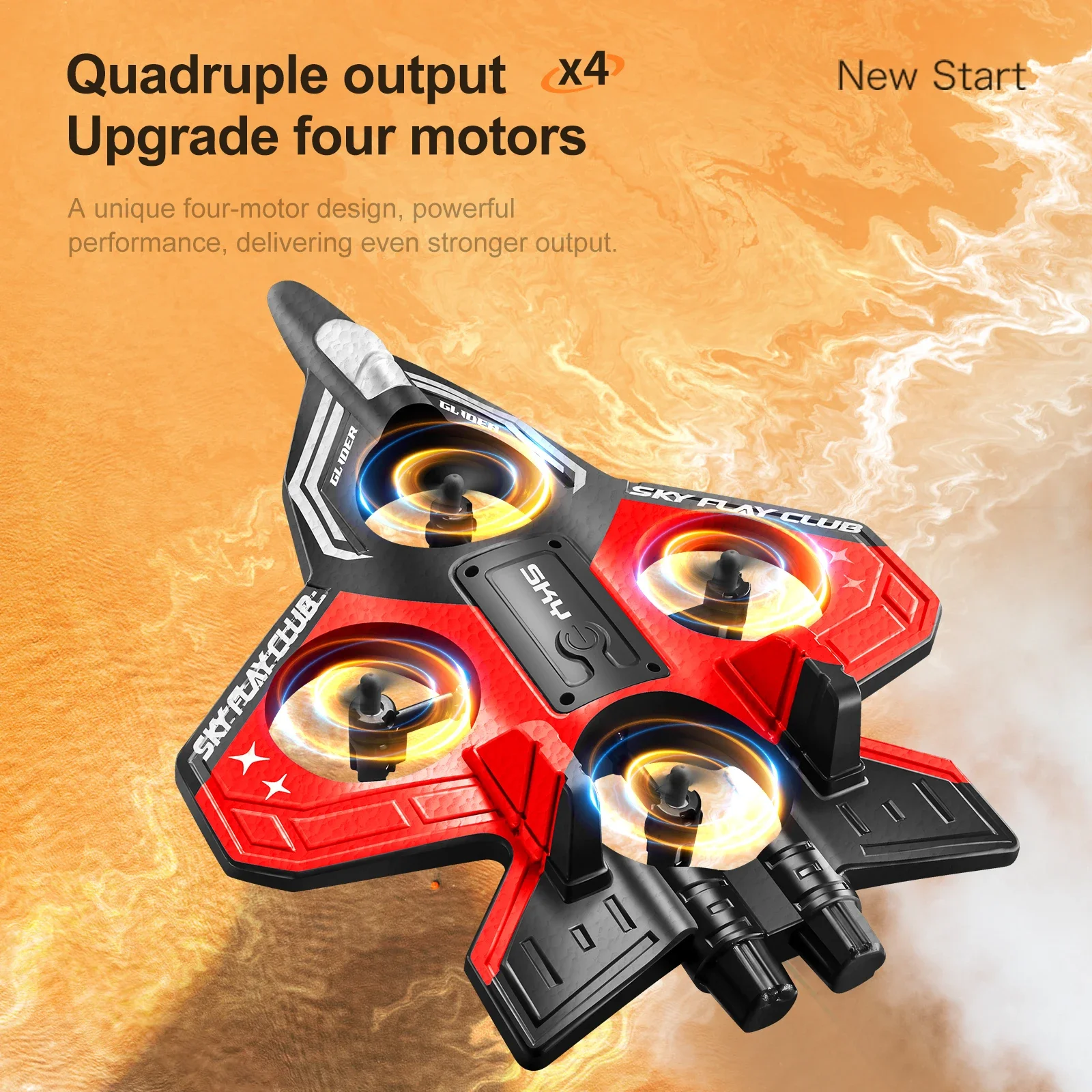 Drone RC YP3 Glider com Luz, Helicóptero Voador, Avião a Jato RC para Hobby, Brinquedo de Avião de Combate de Espuma com Controle Remoto 2.4G para Acrobacias - Image 2