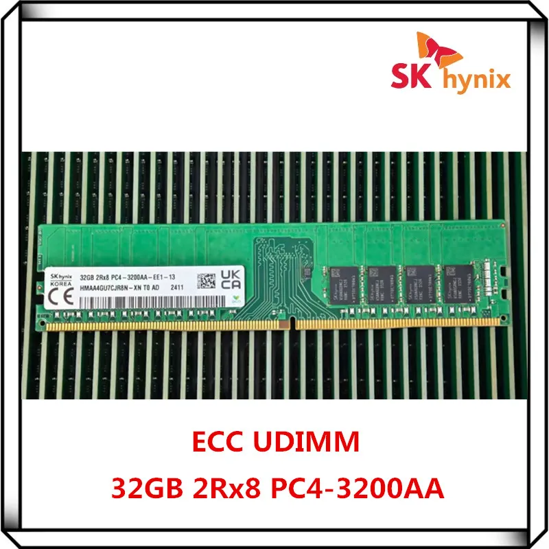 SK Hynix DDR4 32GB 3200AA PC4 3200MHz 2Rx8 Pure ECC UDIMM 32G RAM estação de trabalho memória de servidor sem buffer