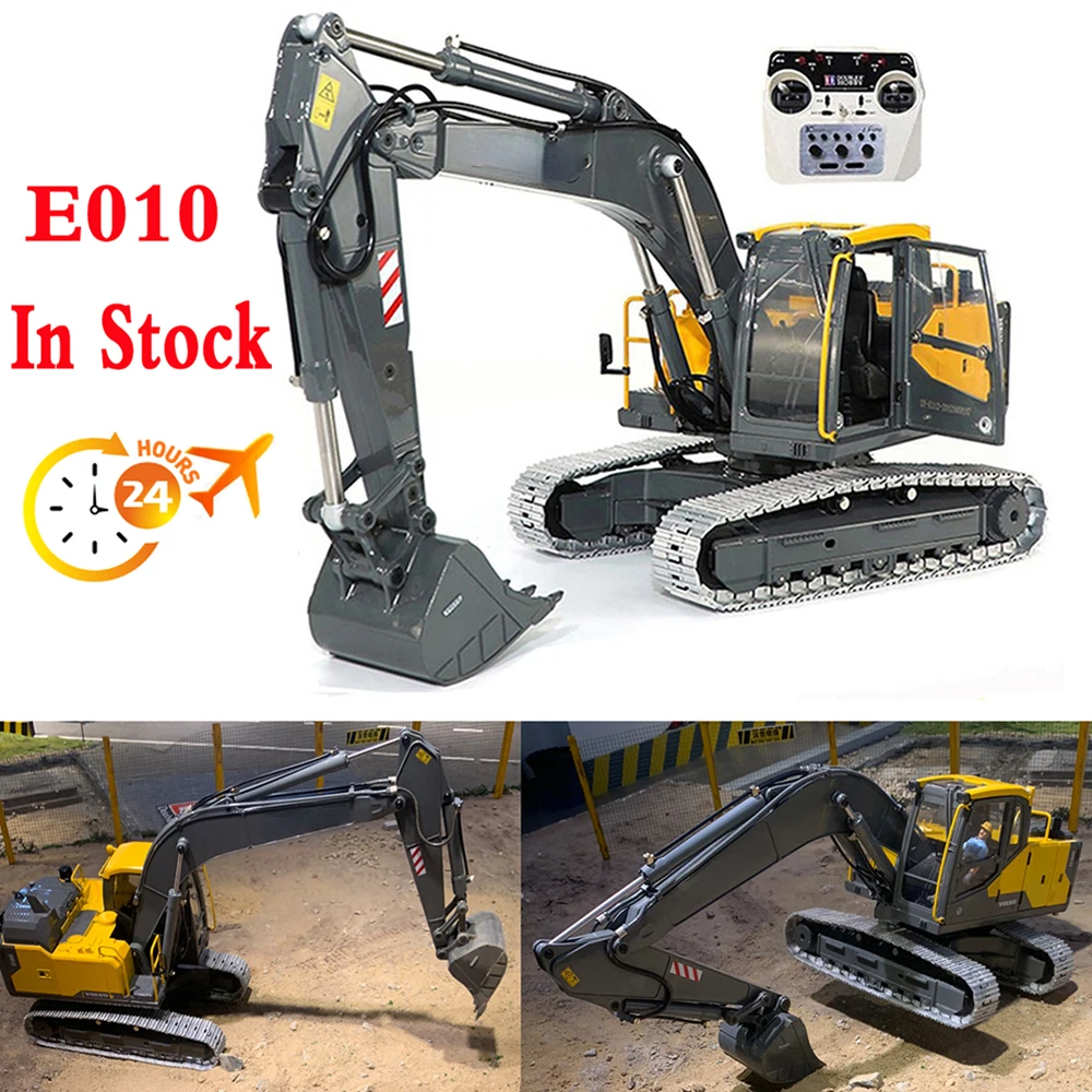 Duplo águia e010 ec160 1/14 rc escavadeira elétrica modelo brinquedo de metal completo rastreado carro de controle remoto brinquedos para meninos em estoque