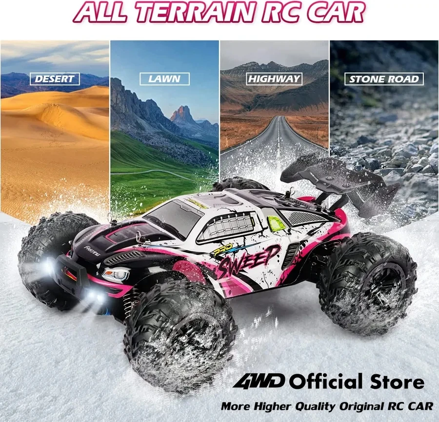 Carro de controle remoto 4wd off road 4x4 rc caminhão buggy de alta velocidade super sem escova 50 ou 80 km/h brinquedo de corrida de deriva rápida crianças adultos - Image 3