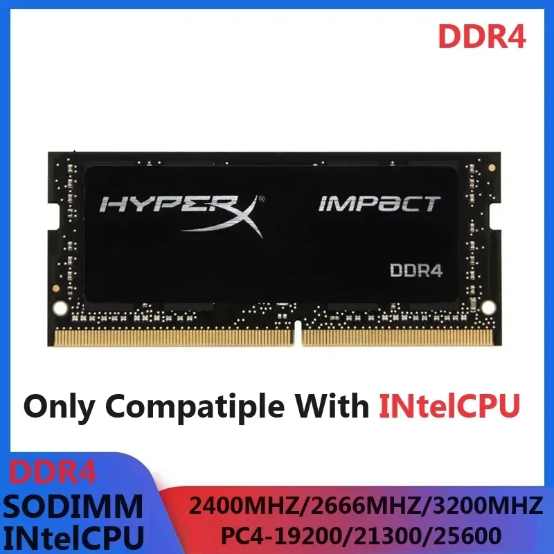 Memória DDR4 para Notebook, RAM DDR4 16GB 8GB 3200MHz 2666 2400 2133, Memória para Laptop 260Pin SODIMM, Compatível apenas com CPU Intel