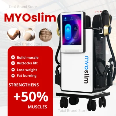 Máquina de Esculpir e Emagrecer RF MYOslim 6500W NEO Equipamento Profissional para Construção Muscular e Queima de Gordura Estimulador Muscular