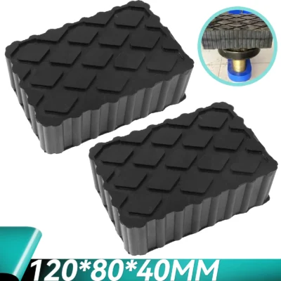 2 Peças de Almofadas de Borracha Elástica para Macaco de Carro, Blocos de Suporte Absorvedores de Choque para Equipamentos de Elevação