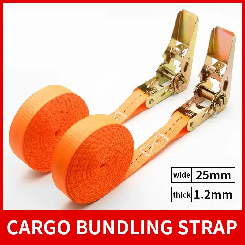 Correias de carga de amarração com fivela de metal resistente para carro e caminhão - cinto de catraca forte para transporte seguro de bagagem e carga - Image 5