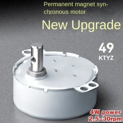 49KTYZ AC 220V motor síncrono de ímã permanente 4W micro motor de baixa velocidade 49 motor de redução de engrenagem lenta