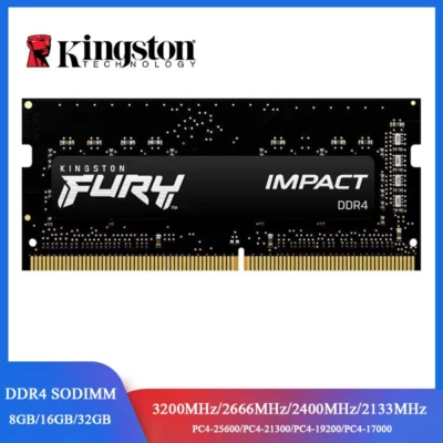 Kingston FURY Impact DDR4 RAM 32 16 8GB 3200MHz 2400 2666MHz Memória SODIMM 260Pin SODIMM PC4-19200 21300 25600 DDR4 Notebook RAM