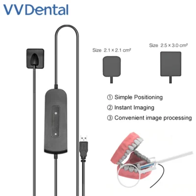 Vvdental 2 anos de garantia sensor dental radiovisiógrafo de raios x sensor digital odontologia sensor portátil imagem hd
