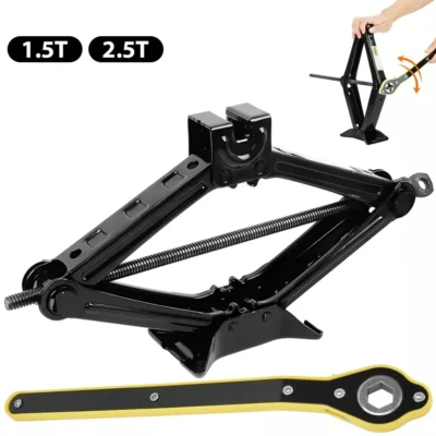 Macacos de carro 2 em 1 de 2.5T e 1.5T, macaco manual para reparo automotivo, ferramenta de elevação com chave catraca economizadora de esforço, macaco dobrável para carro