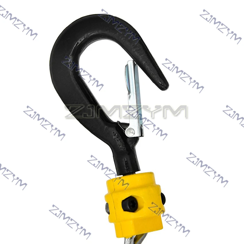 Carregar 500kg talha elétrica portátil guincho de mão bloco de tração cabo de aço elétrico talha de elevação corda de reboque - Image 6