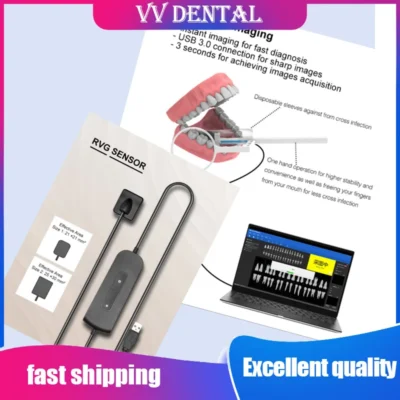 Sensor Odontológico Digital de Raios-X VV - Sistema Digital Intraoral para Imagem Odontológica - 2 Anos de Garantia! Alta Qualidade e Alto Desempenho