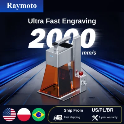 Raymoto R1 Portátil 10W 20W Gravador a laser Compacto DIY Fácil de usar Máquina de gravação a laser de velocidade de gravação rápida