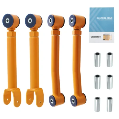 Braços de controle dianteiros superiores e inferiores ajustáveis, 4 unidades, para jeep grand cherokee 1999-04 suspensão para wrangler tj 1997-2006